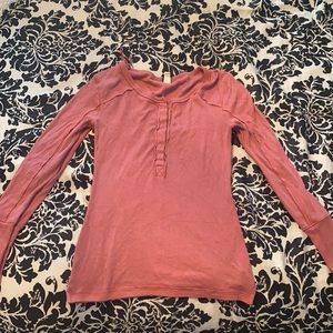 Free people pink long sleeve top!